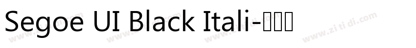 Segoe UI Black Itali字体转换